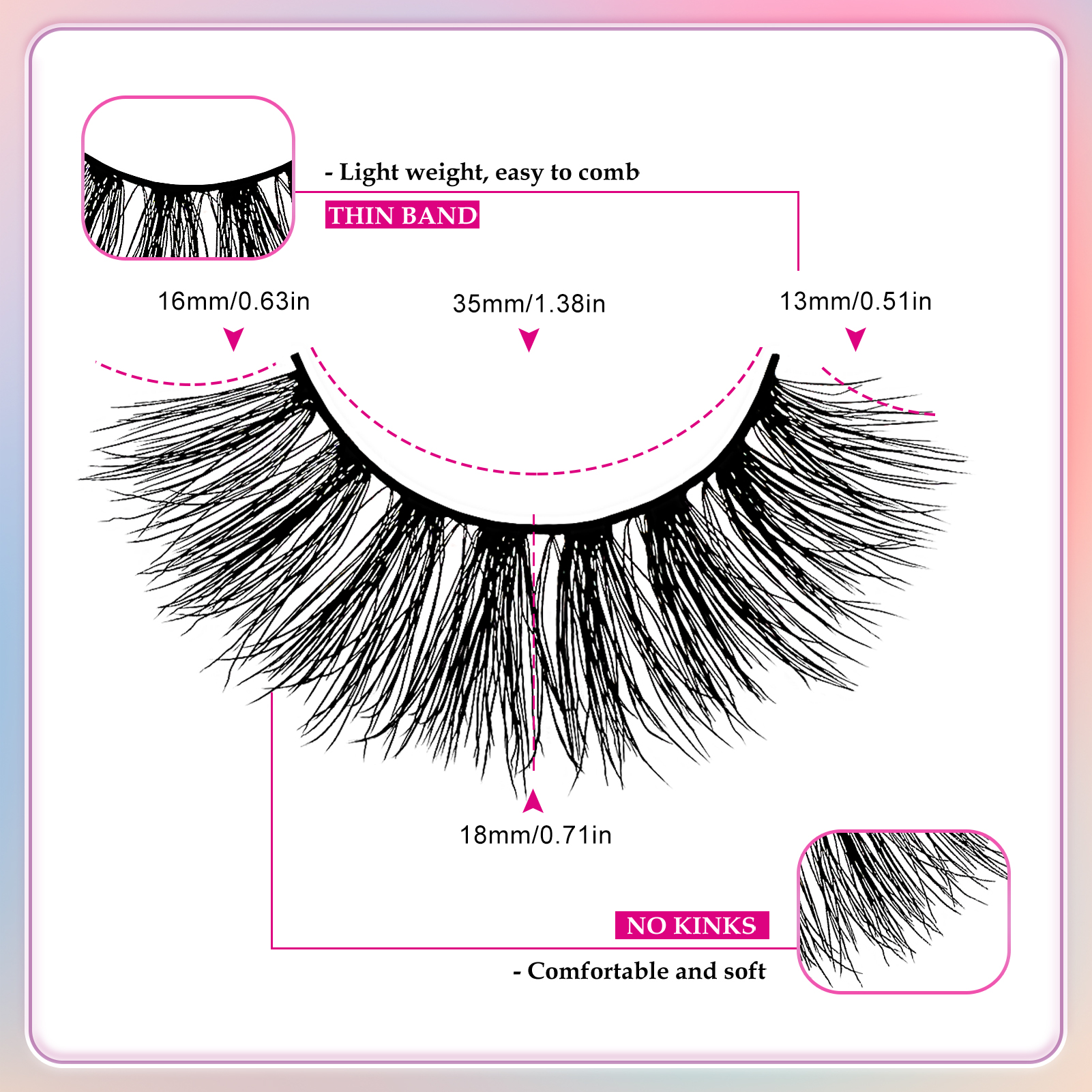 Mivlash ขนตาปลอม - ลุคกลางคืน (Glam) (3D Premium Faux Mink False Eyelashes MK-01) - Image 5