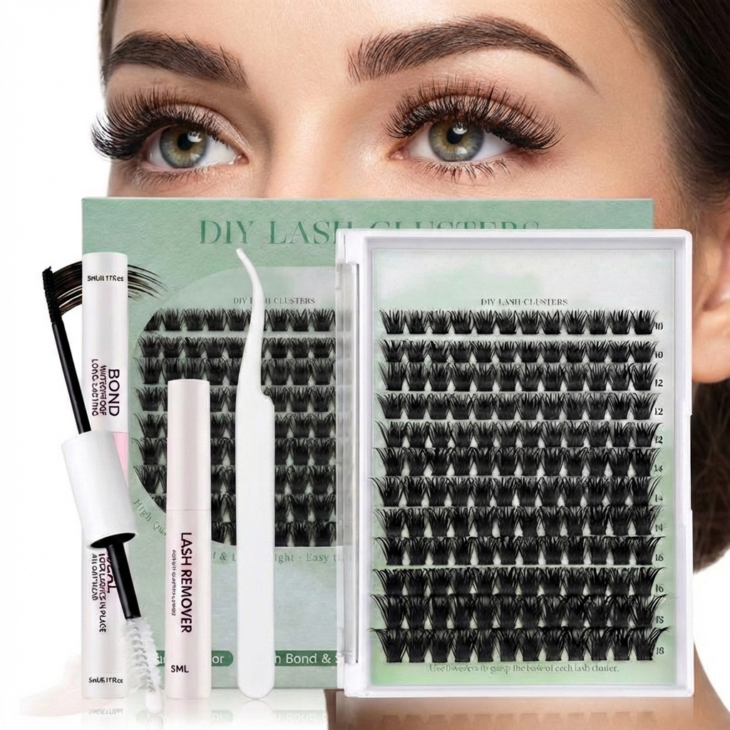 Mivlash ขนตาปลอม - สายฝอ ตาคมโต (DIY Lash Clusters Kit Voluminous Curved...) - Image 3