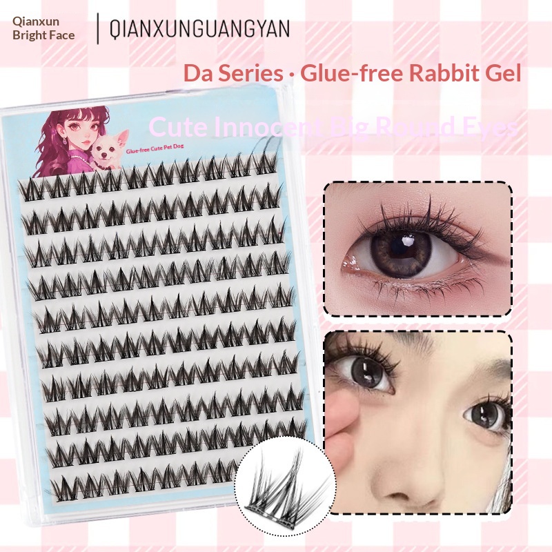 Mivlash ขนตาปลอม - ลุคธรรมชาติ (Natural) (Glue-free Dog-style False Eyelashes...)