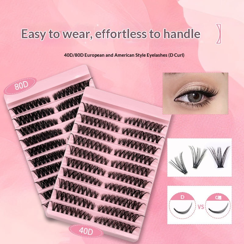 Mivlash ขนตาปลอม - ลุคกลางคืน (Glam) (Thick, Sectioned, High-Capacit...)