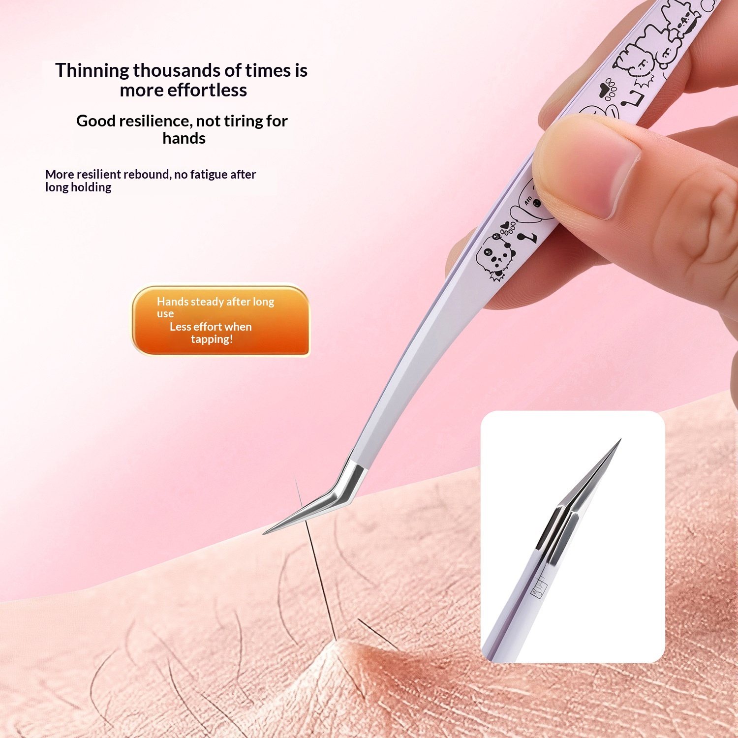 Mivlash อุปกรณ์ติดขนตา - ที่คีบขนตาปลายโค้ง (Curved Lash Tweezers)
