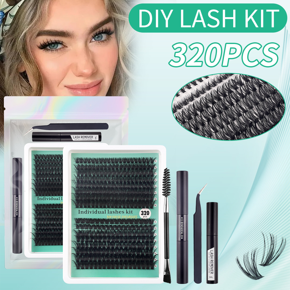 Mivlash ขนตาปลอม - สายเกาหลี (Women's New DIY Sectional Fals...)